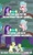 Size: 500x843 | Tagged: safe, edit, edited screencap, screencap, character:cozy glow, character:gallus, character:guardian angel, character:sandbar, character:twilight sparkle, character:twilight sparkle (alicorn), character:yona, species:alicorn, species:pegasus, species:pony, episode:school raze, g4, my little pony: friendship is magic, comic, female, filly, guardsmare, mare, meme, reality ensues, royal guard, screencap comic