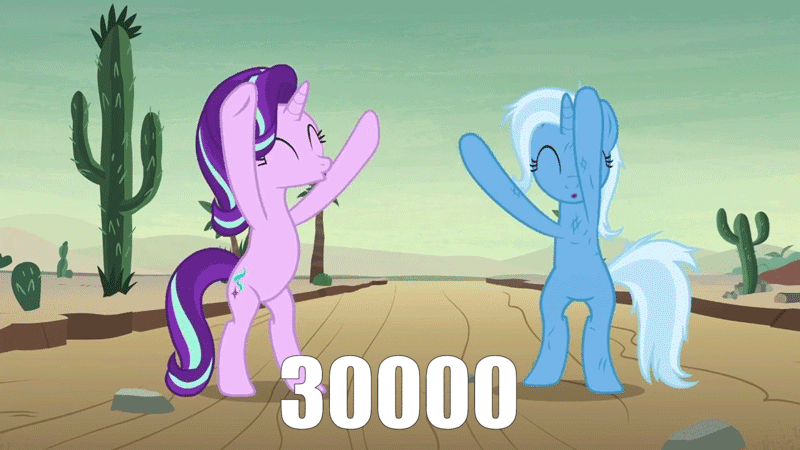 Size: 800x450 | Tagged: safe, edit, edited screencap, screencap, character:starlight glimmer, character:trixie, species:pony, species:unicorn, episode:on the road to friendship, animated, cute, dance party, dancing, diatrixes, eyes closed, female, friendship chant, gif, glimmerbetes, mare, open mouth