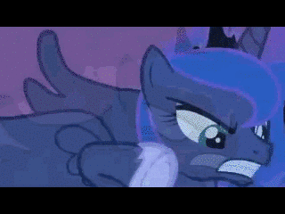 Size: 320x240 | Tagged: safe, edit, screencap, character:princess luna, species:alicorn, species:human, species:pony, animated, chuck norris, female, gif, irl, luna punch, mare, punch, rekt