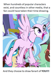 Size: 467x660 | Tagged: safe, edit, edited screencap, screencap, character:gallus, character:ocellus, character:silverstream, character:yona, species:changedling, species:classical hippogriff, species:hippogriff, episode:a matter of principals, g4, my little pony: friendship is magic, caption, cropped, cute, diastreamies, fanart, female, good end, happiness, happy, image macro, meta, open beak, open mouth, solo focus, spread wings, text, wings