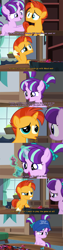 Size: 1280x5040 | Tagged: safe, edit, edited screencap, screencap, character:starlight glimmer, character:sunburst, species:pony, species:unicorn, episode:uncommon bond, g4, my little pony: friendship is magic, board game, cap, clothing, colt sunburst, comic, dialogue, dragon pit, female, filly, filly starlight glimmer, foal, hat, op is a duck, op is trying to start shit, pigtails, please be patient i have autism, younger