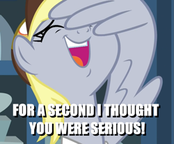 Size: 1119x925 | Tagged: safe, edit, edited screencap, screencap, character:derpy hooves, species:pegasus, species:pony, episode:best gift ever, g4, my little pony: friendship is magic, caption, cute, derpabetes, derpy the mailmare, eyes closed, facewing, female, image macro, mare, meme, open mouth, solo, text