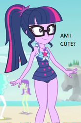 Size: 340x514 | Tagged: safe, edit, edited screencap, screencap, character:paisley, character:starlight, character:twilight sparkle, character:twilight sparkle (scitwi), species:eqg human, equestria girls:forgotten friendship, g4, my little pony: equestria girls, my little pony:equestria girls, background human, bronybait, clothing, geode of telekinesis, magical geodes, starlight, swimsuit