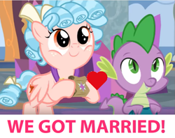 Size: 597x472 | Tagged: safe, edit, edited screencap, screencap, character:cozy glow, character:spike, species:dragon, species:pegasus, species:pony, episode:school raze, g4, my little pony: friendship is magic, cozybetes, cozyspike, crack shipping, cute, female, filly, interspecies, male, shipping, straight, winged spike