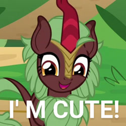 Size: 400x400 | Tagged: safe, edit, edited screencap, screencap, character:cinder glow, character:summer flare, species:kirin, episode:sounds of silence, g4, my little pony: friendship is magic, captain obvious, cinderbetes, cute, kirinbetes, solo, truth