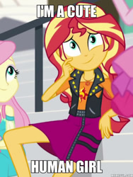 Size: 600x796 | Tagged: safe, edit, edited screencap, screencap, character:fluttershy, character:pinkie pie, character:sunset shimmer, episode:text support, g4, my little pony: equestria girls, my little pony:equestria girls, bronybait, captain obvious, caption, image macro, meme, solo focus, text, truth