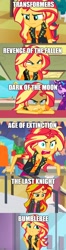 Size: 500x1882 | Tagged: safe, edit, edited screencap, screencap, character:sandalwood, character:sunset shimmer, character:twilight sparkle, character:twilight sparkle (scitwi), species:eqg human, episode:a fine line, equestria girls:forgotten friendship, equestria girls:rainbow rocks, equestria girls:rollercoaster of friendship, g4, my little pony: equestria girls, my little pony:equestria girls, angry, bandage, cropped, cute, fangirl, female, food, geode of empathy, golden hazel, hugs needed, it's not about the parakeet, magical geodes, meme, messy hair, offscreen character, sad, shimmerbetes, solo, straw, sunsad shimmer, transformers