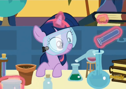 Size: 431x306 | Tagged: safe, edit, edited screencap, screencap, character:twilight sparkle, species:pony, episode:celestial advice, episode:lesson zero, g4, my little pony: friendship is magic, animated, atomic rainboom, beaker, book, chemistry, don't try this at home, explosion, female, filly, filly twilight sparkle, florence flask, gif, goggles, meme, solo, test tube, wtf boom!, younger