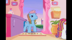 Size: 640x360 | Tagged: safe, edit, edited screencap, screencap, character:rainbow dash (g3), character:sparkleworks, character:sunny daze (g3), character:sweetberry, character:wysteria, species:pony, episode:a charming birthday, g3, angry, animated, cotton candy cafe, female, sound, webm