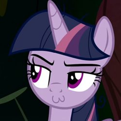 Size: 548x548 | Tagged: safe, edit, edited screencap, screencap, character:mean twilight sparkle, species:alicorn, species:pony, episode:the mean 6, g4, my little pony: friendship is magic, :3, clone, cropped, evil twilight, solo