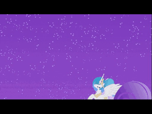 Size: 512x384 | Tagged: safe, edit, edited screencap, screencap, character:princess celestia, species:alicorn, species:pony, episode:the best night ever, g4, my little pony: friendship is magic, animated, closing logo, crossover, disney, disney castle, disney world, ethereal mane, female, flying, gif, grand galloping gala, logo, majestic, majestic as fuck, meme, night, shitposting, solo, sparkles, vanity plate