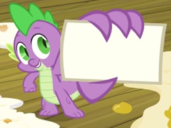Size: 2048x1536 | Tagged: safe, edit, edited screencap, screencap, character:spike, species:dragon, episode:spike at your service, g4, my little pony: friendship is magic, spoiler:s03, exploitable, exploitable meme, male, spike card meme, template