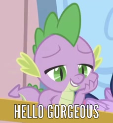 Size: 805x877 | Tagged: safe, edit, edited screencap, screencap, character:spike, species:dragon, episode:equestria games, g4, my little pony: friendship is magic, caption, cropped, image macro, meme, text