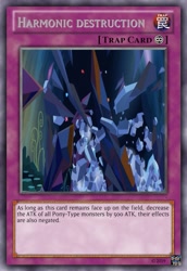 Size: 419x610 | Tagged: safe, edit, edited screencap, screencap, character:tree of harmony, species:pony, episode:the beginning of the end, g4, my little pony: friendship is magic, season 9, spoiler:s09, 2019, card, card maker, ccg, dark crystal, trading card, trading card edit, trap card, tree of harmony, yu-gi-oh!