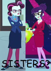 Size: 760x1059 | Tagged: safe, edit, edited screencap, screencap, character:principal abacus cinch, character:rosette nebula, episode:twilight under the stars, equestria girls:friendship games, g4, my little pony: equestria girls, my little pony:equestria girls, spoiler:eqg series (season 2), balloon, cake, caption, cropped, food, image macro, possible relation, question, text