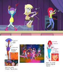Size: 1280x1460 | Tagged: safe, edit, screencap, character:derpy hooves, equestria girls:rainbow rocks, g4, my little pony: equestria girls, my little pony:equestria girls, background human, blueberry pie, jem and the holograms, raspberry fluff, slowpoke, the muffins