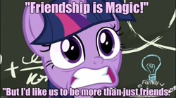 Size: 1280x712 | Tagged: safe, edit, edited screencap, screencap, character:twilight sparkle, character:twilight sparkle (alicorn), species:alicorn, species:pony, episode:best gift ever, g4, my little pony: friendship is magic, caption, discovery family logo, female, food, gritted teeth, image macro, meme, pudding, solo, text