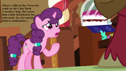 Size: 1280x720 | Tagged: safe, edit, edited screencap, screencap, character:big mcintosh, character:sugar belle, species:pony, episode:the break up break down, crying, dialogue, implied apple bloom, implied cutie mark crusaders, implied oc, implied scootaloo, implied sweetie belle