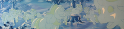 Size: 3728x899 | Tagged: safe, edit, edited screencap, screencap, species:earth pony, species:pegasus, species:pony, species:unicorn, episode:the glass princess, g1, my little pony 'n friends, bow, composite screencap, glass, magic, nightmare fuel, panorama, ponyland, tail bow, tree, tree stump, vitrification, you know for kids