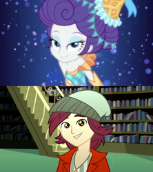 Size: 1920x2160 | Tagged: safe, edit, screencap, character:normal norman, character:rarity, episode:epic fails, episode:the other side, eqg summertime shorts, g4, my little pony: equestria girls, my little pony:equestria girls, female, male, normity, shipping, straight