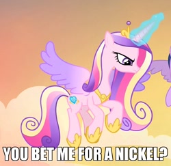 Size: 989x963 | Tagged: safe, edit, edited screencap, screencap, character:princess cadance, character:twilight sparkle, character:twilight sparkle (alicorn), species:alicorn, species:pony, angry, caption, female, image macro, mare, reaction image, solo, text, the fairly oddparents