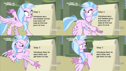 Size: 1280x720 | Tagged: safe, edit, edited screencap, screencap, character:silverstream, species:classical hippogriff, species:hippogriff, species:pony, episode:uprooted, g4, my little pony: friendship is magic, comic, despicable me, female, flying, gru's plan, implied shimmerglimmer, implied starlight glimmer, implied sunset shimmer, mare, meme, silverstream's plan, solo