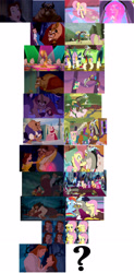 Size: 2382x4832 | Tagged: safe, edit, edited screencap, screencap, character:discord, character:fluttershy, character:rainbow dash, species:pony, episode:discordant harmony, episode:keep calm and flutter on, episode:make new friends but keep discord, episode:the beginning of the end, episode:the return of harmony, episode:to where and back again, g4, my little pony: friendship is magic, season 9, beauty and the beast, fan theory, implied discoshy, implied shipping, implied straight
