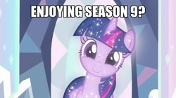 Size: 600x337 | Tagged: safe, edit, edited screencap, screencap, character:tree of harmony, character:treelight sparkle, character:twilight sparkle, species:alicorn, species:pony, episode:uprooted, g4, my little pony: friendship is magic, female, impact font, mare, smiling, solo, treelight sparkle