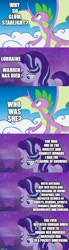 Size: 500x1812 | Tagged: safe, edit, edited screencap, screencap, character:spike, character:starlight glimmer, species:dragon, species:pony, species:unicorn, comic, in memoriam, rest in peace, sad, screencap comic, winged spike