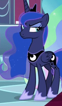 Size: 207x352 | Tagged: safe, edit, edited screencap, screencap, character:princess celestia, character:princess luna, species:alicorn, species:pony, episode:sparkle's seven, g4, my little pony: friendship is magic, animated, eyeroll, female, flehmen response, gif, hoof shoes, horse noises, horses doing horse things, jewelry, luna is not amused, mare, nickering, pfft, pouting, regalia, solo focus, unamused