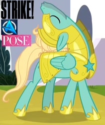 Size: 760x900 | Tagged: safe, edit, edited screencap, screencap, character:zephyr breeze, species:pegasus, species:pony, episode:sparkle's seven, g4, my little pony: friendship is magic, 1000 years in photoshop, ali-a, caption, expand dong, exploitable meme, image macro, meme, pose, royal guard armor, shitposting, solo, text