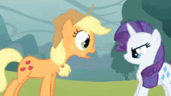 Size: 1280x720 | Tagged: safe, edit, edited screencap, screencap, character:applejack, character:rarity, character:twilight sparkle, episode:look before you sleep, g4, my little pony: friendship is magic, 300, animated, crossover, pillow, pillow fight, rain, sound, sound edit, webm