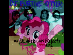 Size: 640x480 | Tagged: safe, edit, edited screencap, screencap, character:pinkie pie, species:human, species:pony, all-american rejects, animated, irl, irl human, laughter song, mashup, music, photo, sound, webm, youtube link