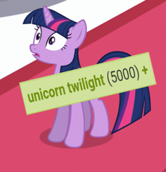Size: 1019x1054 | Tagged: safe, edit, edited screencap, screencap, character:twilight sparkle, character:twilight sparkle (unicorn), species:pony, species:unicorn, derpibooru, episode:the crystal empire, g4, my little pony: friendship is magic, cropped, female, meta, milestone, solo, tags