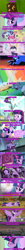 Size: 640x6385 | Tagged: safe, edit, edited screencap, screencap, character:applejack, character:discord, character:fluttershy, character:king sombra, character:masked matter-horn, character:nightmare moon, character:pinkie pie, character:princess celestia, character:princess luna, character:queen chrysalis, character:rainbow dash, character:rarity, character:spike, character:starlight glimmer, character:twilight sparkle, character:twilight sparkle (alicorn), character:twilight sparkle (unicorn), species:alicorn, species:changeling, species:pony, species:unicorn, episode:a canterlot wedding, episode:friendship is magic, episode:magical mystery cure, episode:power ponies, episode:school daze, episode:the crystal empire, episode:the cutie re-mark, episode:the return of harmony, episode:twilight's kingdom, equestria girls:equestria girls, g4, my little pony: equestria girls, my little pony: friendship is magic, my little pony: the movie (2017), my little pony:equestria girls, applejack's hat, bad future, book, changeling queen, clothing, comic, cowboy hat, crown, element of magic, elements of harmony, female, friendship journal, hat, hub logo, jewelry, mane six, my little pony logo, regalia, screencap comic, spider-man: into the spider-verse, text, toy, wings