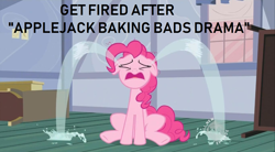 Size: 1280x708 | Tagged: safe, edit, edited screencap, screencap, character:pinkie pie, species:earth pony, species:pony, episode:applebuck season, episode:baby cakes, g4, my little pony: friendship is magic, abuse, alternate ending, bad end, crying, fired, pinkiebuse, sad