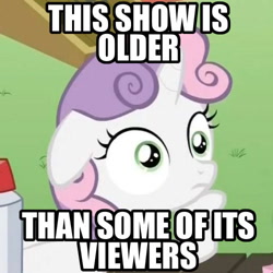 Size: 500x500 | Tagged: safe, edit, edited screencap, screencap, character:sweetie belle, episode:ponyville confidential, g4, my little pony: friendship is magic, caption, exploitable meme, image macro, meme, no shit sherlock, obligatory pony, sudden clarity sweetie belle, text