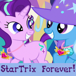 Size: 500x500 | Tagged: safe, edit, edited screencap, screencap, character:starlight glimmer, character:trixie, species:pony, ship:startrix, episode:celestial advice, g4, my little pony: friendship is magic, female, lesbian, shipping