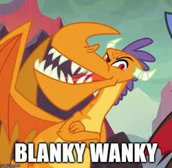 Size: 510x499 | Tagged: safe, edit, edited screencap, screencap, species:dragon, episode:sweet and smoky, g4, my little pony: friendship is magic, billy (dragon), caption, cropped, crossed arms, image macro, imgflip, male, meme, solo, solo focus, teenaged dragon, text