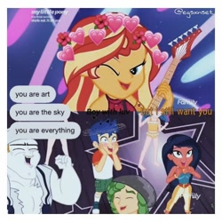 Size: 720x720 | Tagged: safe, edit, edited screencap, screencap, character:bulk biceps, character:desert sage, character:flash sentry, character:sandalwood, character:sunset shimmer, ship:flashimmer, equestria girls:spring breakdown, g4, my little pony: equestria girls, my little pony:equestria girls, spoiler:eqg series (season 2), background human, bikini, clothing, converse, desert sage, female, male, midriff, shipping, shoes, straight, swimsuit, tankini, technicolor waves