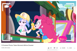 Size: 1229x822 | Tagged: safe, edit, edited screencap, screencap, character:pinkie pie, episode:five lines you need to stand in, g4, my little pony: equestria girls, my little pony:equestria girls, spoiler:eqg series (season 2), female, food truck, meme, not celestia, summer solstice (character), top 10, youtube