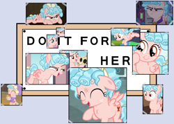 Size: 1400x1000 | Tagged: safe, edit, edited screencap, screencap, character:cozy glow, species:pegasus, species:pony, episode:frenemies, episode:marks for effort, episode:school raze, g4, my little pony: friendship is magic, cozy glow is not amused, do it for her, exploitable meme, female, filly, foal, meme, solo
