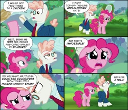 Size: 965x825 | Tagged: safe, edit, edited screencap, screencap, character:pinkie pie, character:svengallop, species:pony, episode:the mane attraction, g4, my little pony: friendship is magic, comic, screencap comic