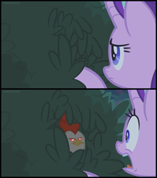 Size: 1298x1467 | Tagged: safe, edit, edited screencap, screencap, character:starlight glimmer, species:cockatrice, species:pony, episode:student counsel, meme, meme origin, this will end in petrification
