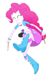 Size: 302x448 | Tagged: safe, edit, edited screencap, screencap, character:pinkie pie, episode:the art of friendship, eqg summertime shorts, g4, my little pony: equestria girls, my little pony:equestria girls, actually legit eqg panty shot, background removed, female, simple background, solo, transparent background