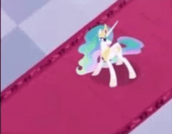 Size: 462x360 | Tagged: safe, edit, edited screencap, screencap, character:princess celestia, species:alicorn, species:dog, species:pony, episode:the return of harmony, g4, my little pony: friendship is magic, animated, barking, behaving like a dog, cropped, cute, cutelestia, eyes closed, female, floppy ears, gabe the dog, glare, growling, mare, open mouth, solo, sound, sound edit, webm