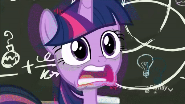 Size: 600x338 | Tagged: safe, edit, screencap, character:twilight sparkle, character:twilight sparkle (alicorn), species:alicorn, species:pony, episode:best gift ever, g4, my little pony: friendship is magic, animated, chalkboard, cropped, cute, female, solo