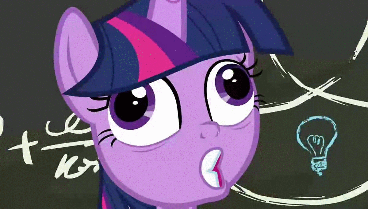 Size: 1200x680 | Tagged: safe, edit, screencap, character:twilight sparkle, character:twilight sparkle (alicorn), species:alicorn, species:pony, episode:best gift ever, g4, my little pony: friendship is magic, animated, barely animated, chalkboard, faec, female, pudding face, solo