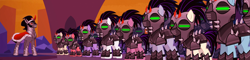 Size: 4492x1080 | Tagged: safe, edit, edited screencap, screencap, character:king sombra, species:crystal pony, species:pony, species:unicorn, episode:the cutie re-mark, alternate timeline, armor, army, composite screencap, crystal war timeline, helmet, male, mind control, panorama, sombra empire, sombra soldier, stallion
