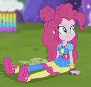 Size: 315x302 | Tagged: safe, edit, edited screencap, screencap, character:pinkie pie, episode:accountibilibuddies, g4, my little pony: equestria girls, my little pony:equestria girls, spoiler:choose your own ending (season 2), spoiler:eqg series (season 2), accountibilibuddies: pinkie pie, animated, cropped, female, geode of sugar bombs, gif, looped, magical geodes, shoes, sitting, sneakers, solo, wiggle